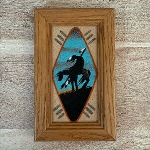 Vintage Decor Navajo Sand Painting “End of the Trail”